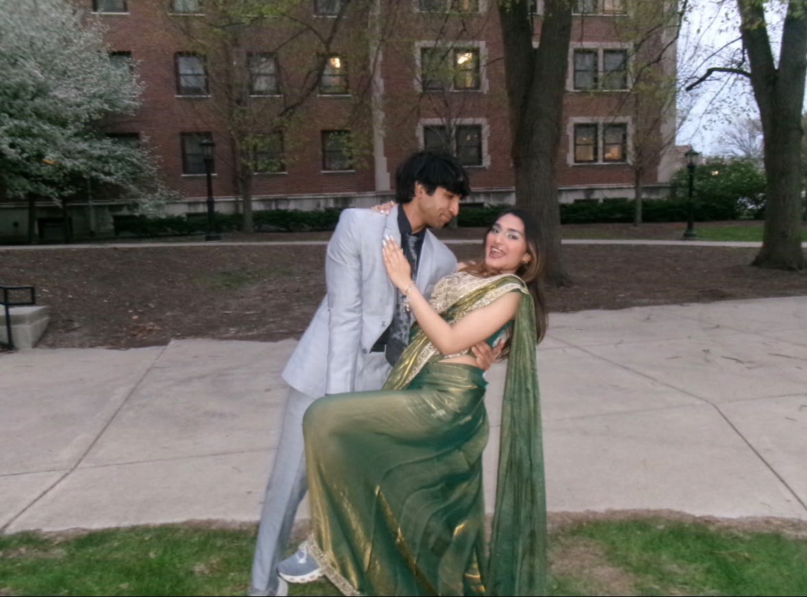 A dressed-up memory photo together